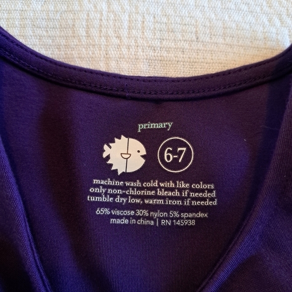 Primary girls size 6-7 purple dress, jumper EUC no fade - Picture 2 of 3